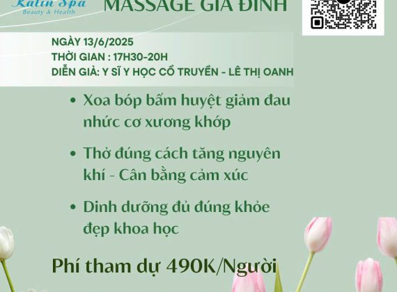 Workshop massage gia đình tại Kalin Spa.