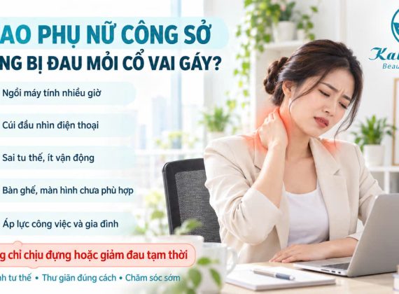Vì sao phụ nữ công sở thường bị đau mỏi cổ vai gáy?