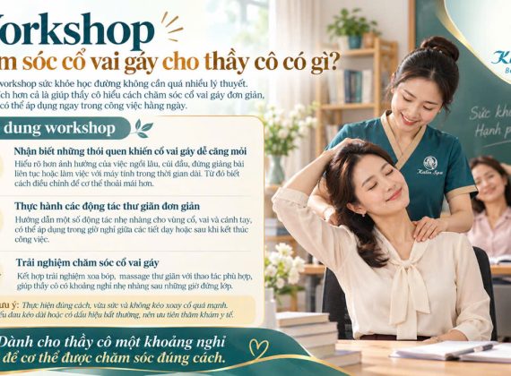 Workshop chăm sóc sức khỏe cổ vai gáy cho thầy cô có gì?